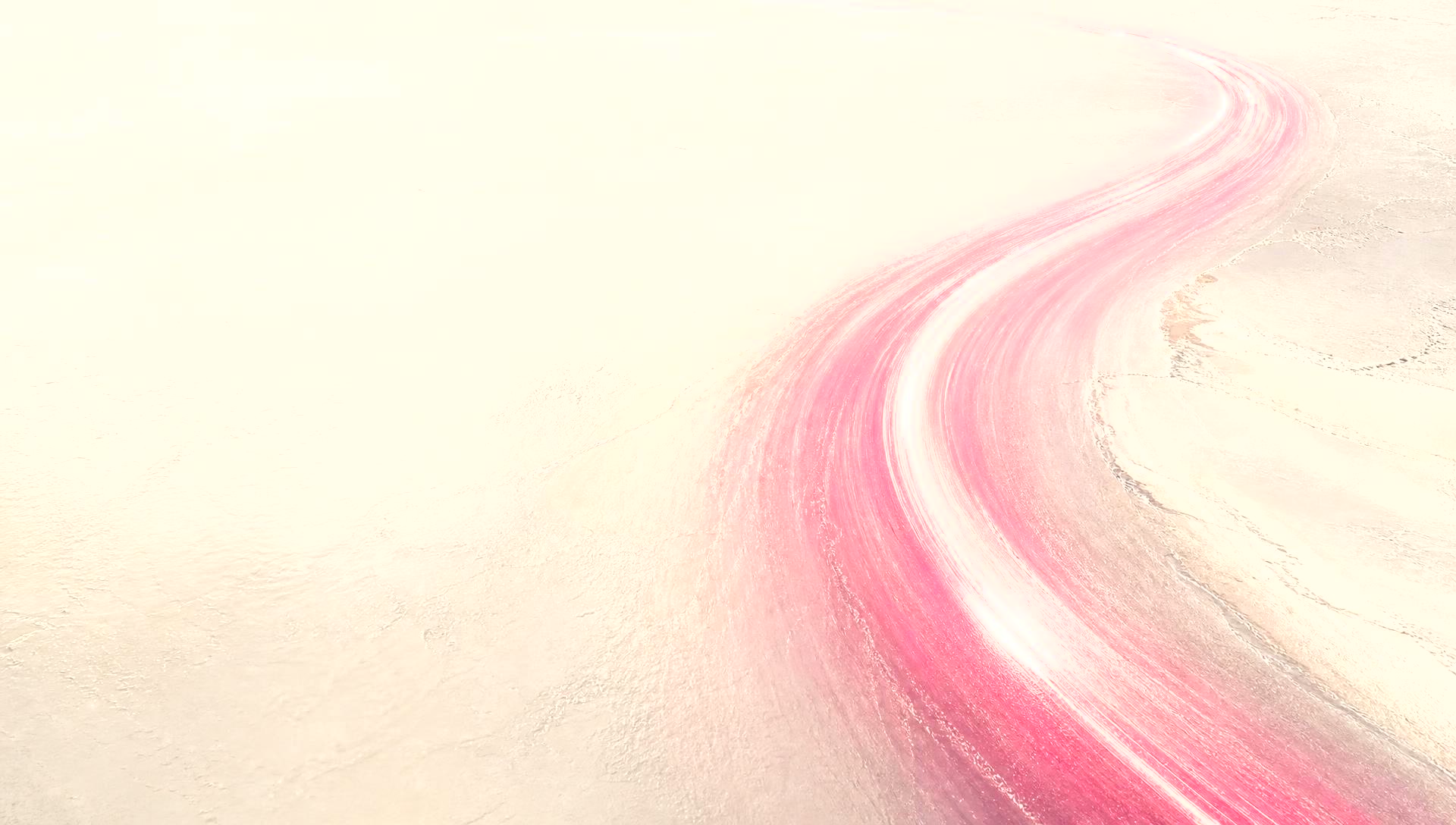A warm ivory textured surface with a single bold raspberry brushstroke sweeping across the frame
